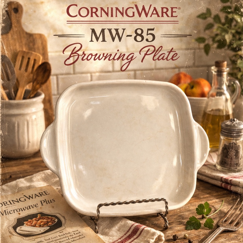 Vintage CorningWare Microwave Plus MW-85 Browning Plate in EUC